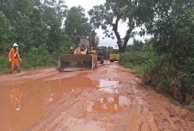 Winning Consortium Simandou launches its community assistance plan through the road maintenance project between the river port of Morebaya and Maférinya