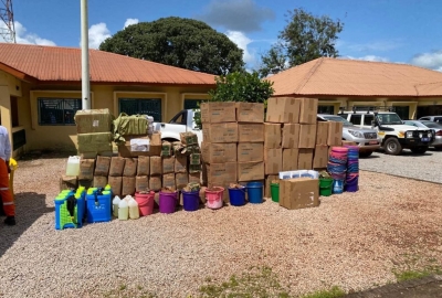 WCS donated medical supplies to Forecariah prefecture to fight Covid-19