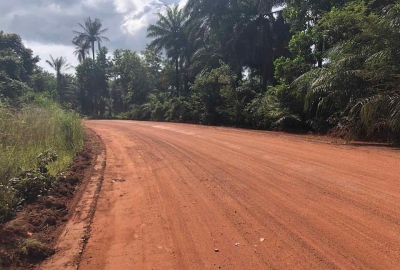The rehabilitation of the road from the port of Morebaya to the town of Maférinya has been completed with the support of the WCS