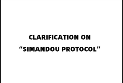 CLARIFICATION ON “SIMANDOU PROTOCOL”
