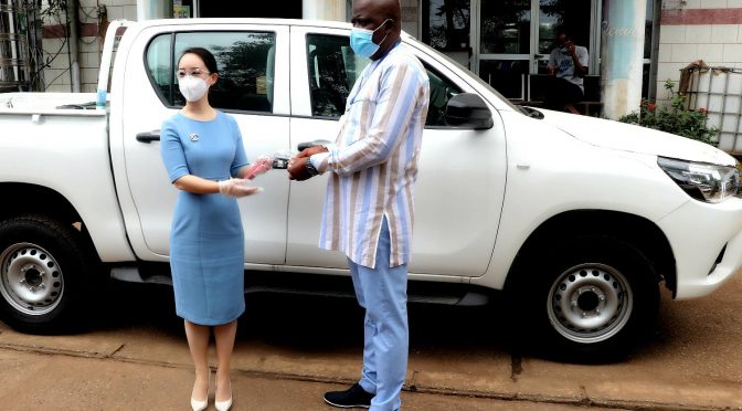 Winning Consortium Simandou donated a pick-up vehicle to the ANSS of Guinea