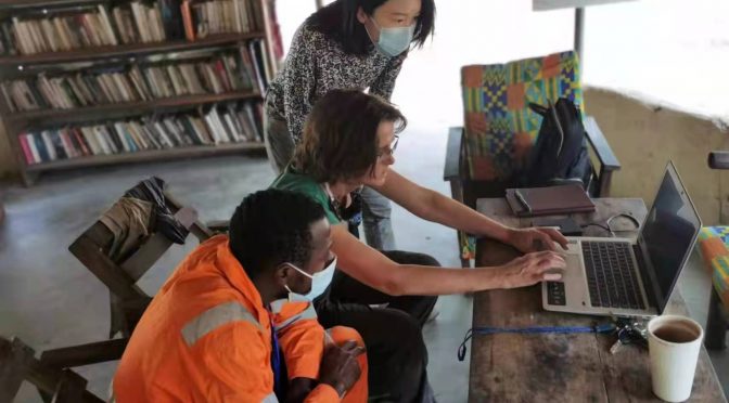 The WCS chimpanzee conservation team visited the Chimpanzee Conservation Center (CCC) in Guinea